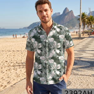 J.Hampstead 100% Pure Giza Cotton Blended Printed pattern Green (Celadon) colour Unstitched Shirt Fabric of 1.6 meters / VV2392AH